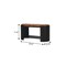 Homeroots 35in Brown Genuine Leather and Solid Wood Upholstered Storage Bench With Shelves 723434 - alternate 9