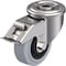 Zoro Select Kingpin Swivel Caster, Rubber, 3-1/8 in, 308 lb, Gry LEXR-POEV 80XR-FI-SG - alternate 1
