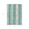 Homeroots 8' X 10' Pale Aqua And Teal Blue Striped Washable Indoor Outdoor Area Rug 617851 - alternate 8