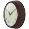 Infinity Instruments Retro Round Metal Wall Clock, Mahogany, 9.5 in 10940DR - alternate 7