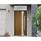 Vdomdoors Steel Door Deux 1713 Natural Oak Transom White Window Stainless Inserts Single Modern Painted-W36xH DEUX1713EXD-OAKW-W36 x H80+16-Left-hand Inswing - alternate 6