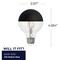 Bulbrite LED Filament, 5 Watt Dimmable G25 Light Bulb, Half Black Finish, E26 Base, 2700K 400 Lumens, 4PK 862063 - alternate 9