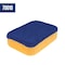 Qep Polishing Sponge, 7-1/2 in L, 5-1/2 in W, 2 in Thick, Microfiber, Blue/Yellow 70010 - alternate 1