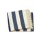 Homeroots 55" X 70" Blue And Cream Striped Cotton Plush Throw Blanket 475716 - alternate 1