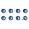 Homeroots Set of Eight Blue And White Botanical Ceramic Drawer Pull Knobs, 8PK 358118 - alternate 7