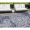 Homeroots 6' X 9' Navy Blue Machine Braided Distressed Area Rug With UV Protection 555581 - alternate 1
