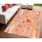 Homeroots 4' X 5' Orange Indoor Outdoor Area Rug 573587 - alternate 5