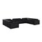 Homeroots Battleship Gray Leather Modular U Shaped Ten Piece Corner Sectional With Console 643933 - alternate 5
