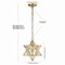 Jonathan Y Stella 12" Moravian Star Metal/Clear Glass LED Pendant, Gold Leaf/Clear JYL9072B - alternate 9