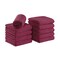 Arkwright Home Coral Fleece Salon Towel 16x27 Burgundy - Pack of 10, 10PK PNP915117BU - alternate 1