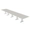 Skutchi Designs 20ft Conference Table W/ Power Unit | 20 Person Modular Rectangular Meeting Table | Harmony Series HAR-REC-48x240-T-K458-NA - alternate 1