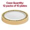 Smarty Had A Party 10.25" White with Black and Gold Royal Rim Plastic Dinner Plates (120 Plates), 120PK 970BG-CASE - alternate 10