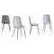 Homeroots Set of Four Gray and Black Fabric and Metal Dining Side Chairs, 4PK 719643 - alternate 6
