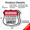 Signmission No Trespassing Shield Sign Warning You A, 6 inch X 6 inch, Plastic Sign, 2PK SHI-P-2PACK-6-423 - alternate 5