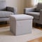 Homeroots 15" Gray Boucle Cube Storage Ottoman 590475 - alternate 3