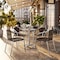 Flash Furniture Round Table Set, 23.5 W, 23.5 L, 27.5 H, Aluminum, Plastic, Rattan, Stainless Steel, Grey TLH-ALUM-24RD-020CHR4-GG - alternate 8