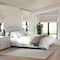 Martha Stewart Amelia King Upholstered Platform Bed w/Curved Headboard and Cushioned Siderails, Wood Slat, Gray TW-3WDB02-K-GY-MS - alternate 1