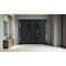 Vdomdoors Aluminum Double Doors Deux 6501 Black Enamel Opaque Black Glass 2 Sidelights Entry Modern Painted 1 DEUX6501DEXD-BLK-W16+72+16xH96-LH-O - alternate 6
