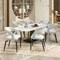 Leisuremod Entice Modern Leather Dining Chair with Iron Legs Open-Back Design in White, 4PK EC60W-4 - alternate 9
