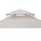 Sunjoy 8 ft x 8 ft Patio Gazebo, Modern 2-Tier Steel Frame Soft Top Gazebo with Netting - Beige & White A101003612 - alternate 12