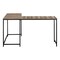 Homeroots 58" Brown and Black Wood and Metal Corner Computer Desk 489861 - alternate 1