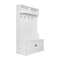 Flash Furniture Fraser 40" Wide Hall Tree with Double Door Storage Bench, Coat Rack with 4 Black Double Hooks, and 2 Upper Storage Cubbies in White NAN-FY-HY-HT04-WHT-GG - alternate 10