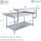 Amgood 30 in. x 48 in. Stainless Steel Equipment Stand w/13.5 in. x 49 in. Adjustable Work Surface ES-3048+ASWS-Z - alternate 8