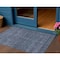 Homeroots 3' X 5' Navy Blue And Ivory Geometric Washable Indoor Outdoor Area Rug 605590 - alternate 1