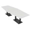 Skutchi Designs Hexagon Conference Table With Power Unit, 48 in W, 120 in L, White HAR-HEX.IR-48X120-DOU.BK-WA7976-NA - alternate 1