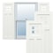 Ekena Millwork True Fit PVC San Antonio Mission Style Fixed Mount Shutters, Unfinished, 18W x 32H, PR TFP001ST18X032UN - alternate 1