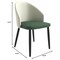 Leisuremod Paradiso Collection Modern Dining Seat in Taupe, with Green Fabric Seat, 2PK PC50TPG2 - alternate 9