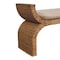Homeroots 48in Beige and Brown Boucle and Solid Wood Upholstered Bench 723432 - alternate 9