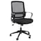 Elama Mid Back Adjustable Mesh and Fabric Office Chair in Black ELM-F-022 - alternate 1