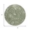 Homeroots 8' Artichoke Green And Ivory Round Geometric Washable Indoor Outdoor Area Rug 631361 - alternate 9