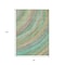 Homeroots 8' X 10' Teal Blue Pink And Peach Abstract Washable Indoor Outdoor Area Rug 631254 - alternate 8