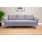 Homeroots 79" Gray Polyester Sofa With Black Legs 396462 - alternate 8
