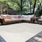 World Rug Gallery Modern Abstract Lines Weather Resistant Reversible Indoor/Outdoor Rug 7 ft 10 in x 10 ft Black WR110BLACK8X10 - alternate 1