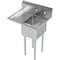Amgood 29 in. x 22 in. Stainless Steel One Compartment Sink with 16 in. x 14 in. Bowl and 12 in. Left  Drainboard AMG SINK S1C-141611-12L-NF-Z - alternate 9