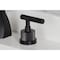 Kingston Brass Widespread Bathroom Faucet with Knurled Handle and Brass Pop-Up, Matte Black KS4980KNL - alternate 5