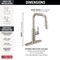 Delta Nicoli Single Handle Pull-Down Kitchen Faucet, 11.06 in, Stainless 19868LF-SS - alternate 6