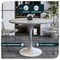 Leisuremod Square 36.42 in W, 29.35 in L, Resin/Steel, White VT20W-S36WMR - alternate 7