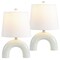 Jonathan Y Zadie 17.75" Scandinavian Minimalist Ceramic Arch LED Table Lamp, Blue Gray, 2PK JYL5503B-SET2 - alternate 1