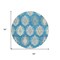 Homeroots 8' Teal Blue Ivory And Gray Round Southwestern Washable Indoor Outdoor Area Rug 615178 - alternate 8