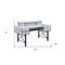 Homeroots 59" Antiqued White and Black Computer Desk With Five Drawers 491441 - alternate 5