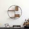 Vintiquewise 2-Tier Decorative Floating Circular Silhouette Wall Shelf with 2 Photo Frames - Circular Metal QI004691.photo.Bk - alternate 9