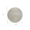 Homeroots 8' Linen And Gray Round Floral Washable Indoor Outdoor Area Rug 605743 - alternate 6