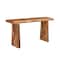 Homeroots 60" Brown Solid Wood Double Pedestal Live Edge Console Table 565299 - alternate 9