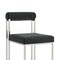 Armen Living Anastasia Dining Chair with Brushed Stainless Steel and Charcoal Fabric - Set of 2 LCANSIBSCH - alternate 8