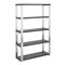 Homeroots 61" Black Steel Four Tier Bookcase 544280 - alternate 1