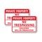 Signmission Private Property No Trespassing Violators Will Be Prose, 18'' X 24'', Heavy Gauge Aluminum, 2PK A-1824-2PACK-2839 - alternate 1